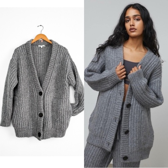 lunya Sweaters - LUNYA Chunky Wool Cardigan in Serene Gray size xs/s